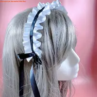 new Lolita Pleated Laces Hair Hoop Women Girls Sweet Bowknot Shaped Headband Maid Cosplay Headpiece Festival Party Costume Props