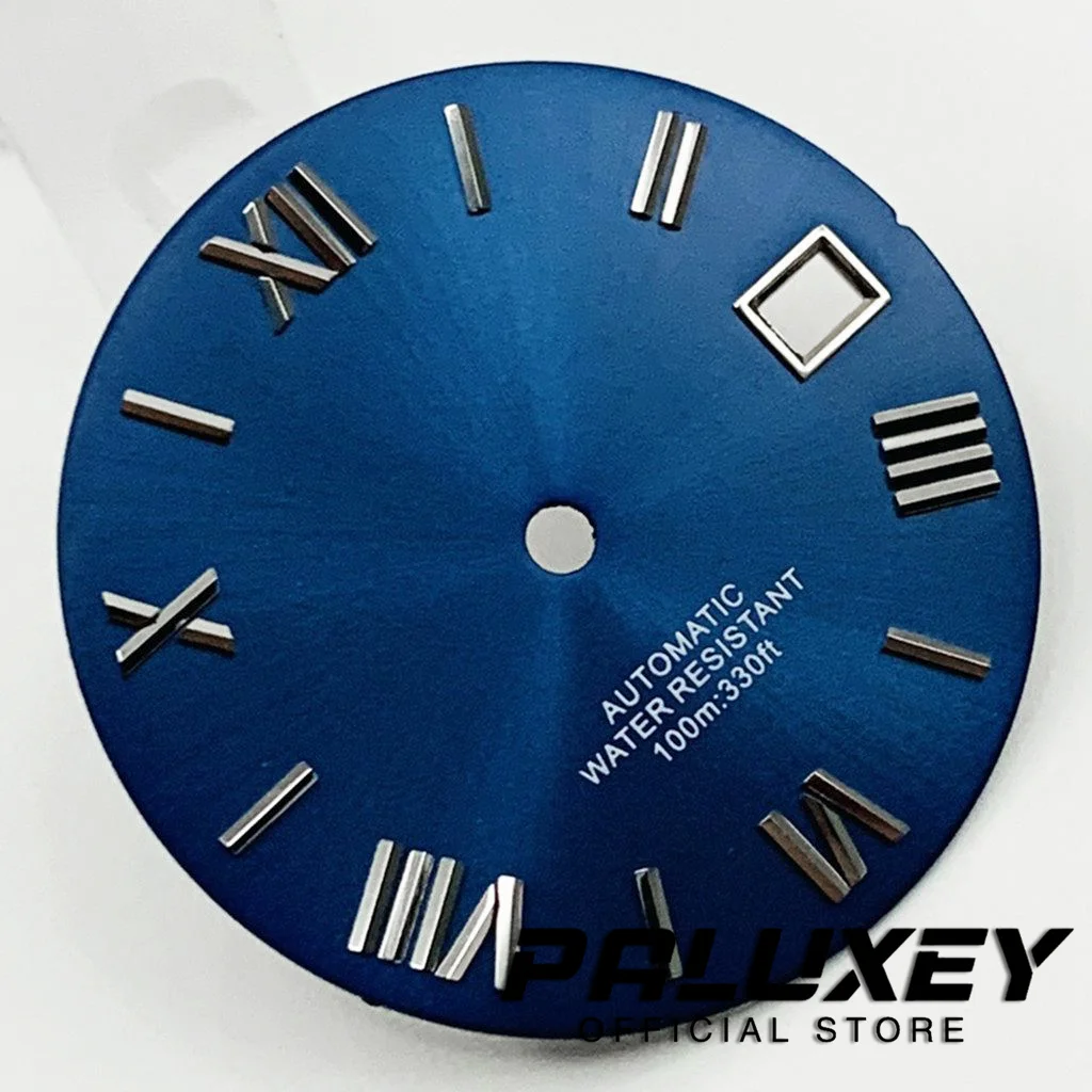 NH35 28.5mm Black White Gray Blue Green Watch Dial Roman Numeral Watch Faces for NH35/NH35A/4R/7S Movement Replacement Parts watch dial accessories watch face accessories