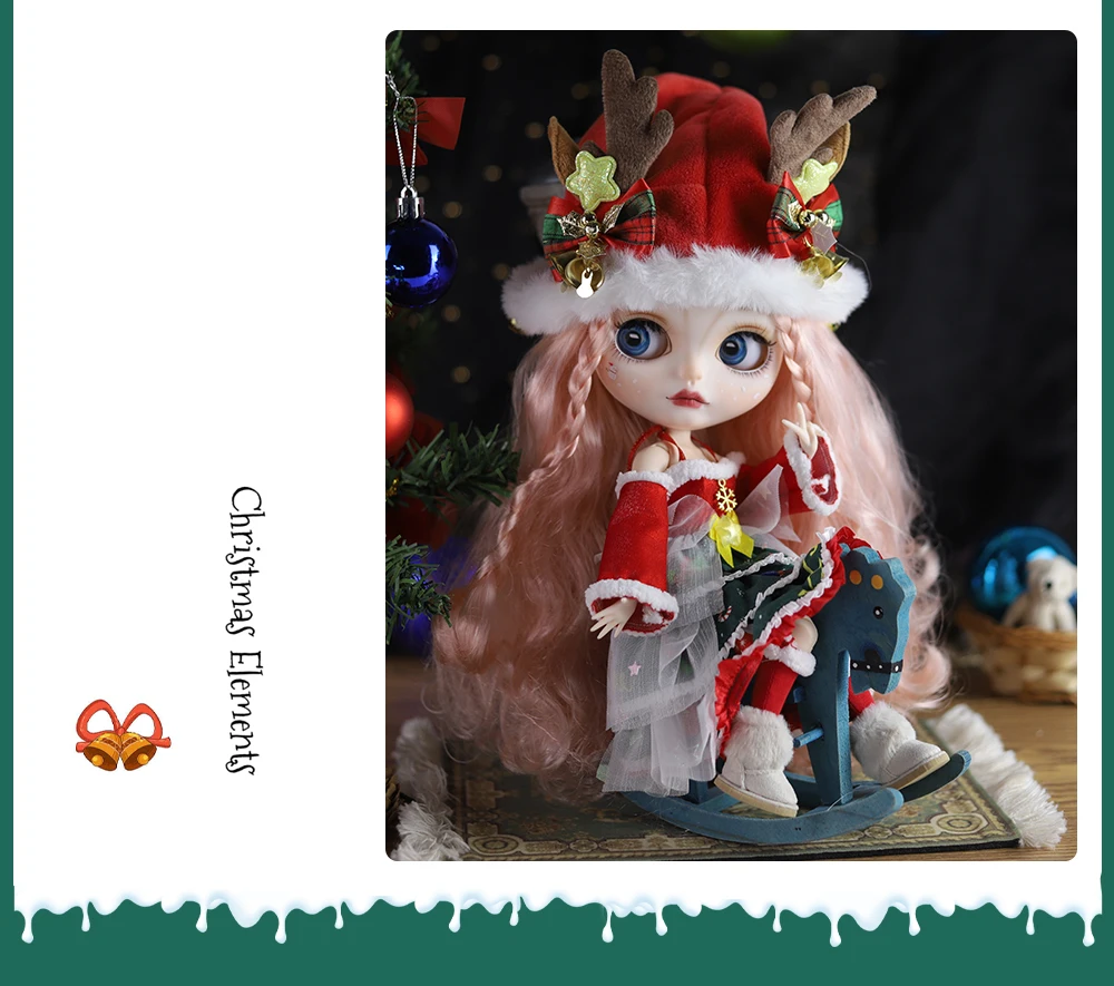 Neo Blythe Doll Christmas Dress Collection with Accessories 15