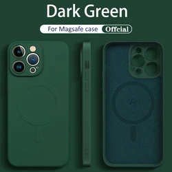 Officiële Vloeibare Siliconen Magneet Draadloze Oplaadcase - Magsafe Compatibele Cover