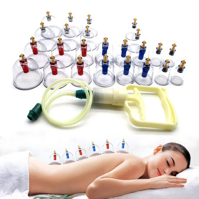 

12/24pcs/set Vacuum Cupping Device Suction Cups Medical Sucker Magnetic Treatment Apparatus Banks Body Massage Cans