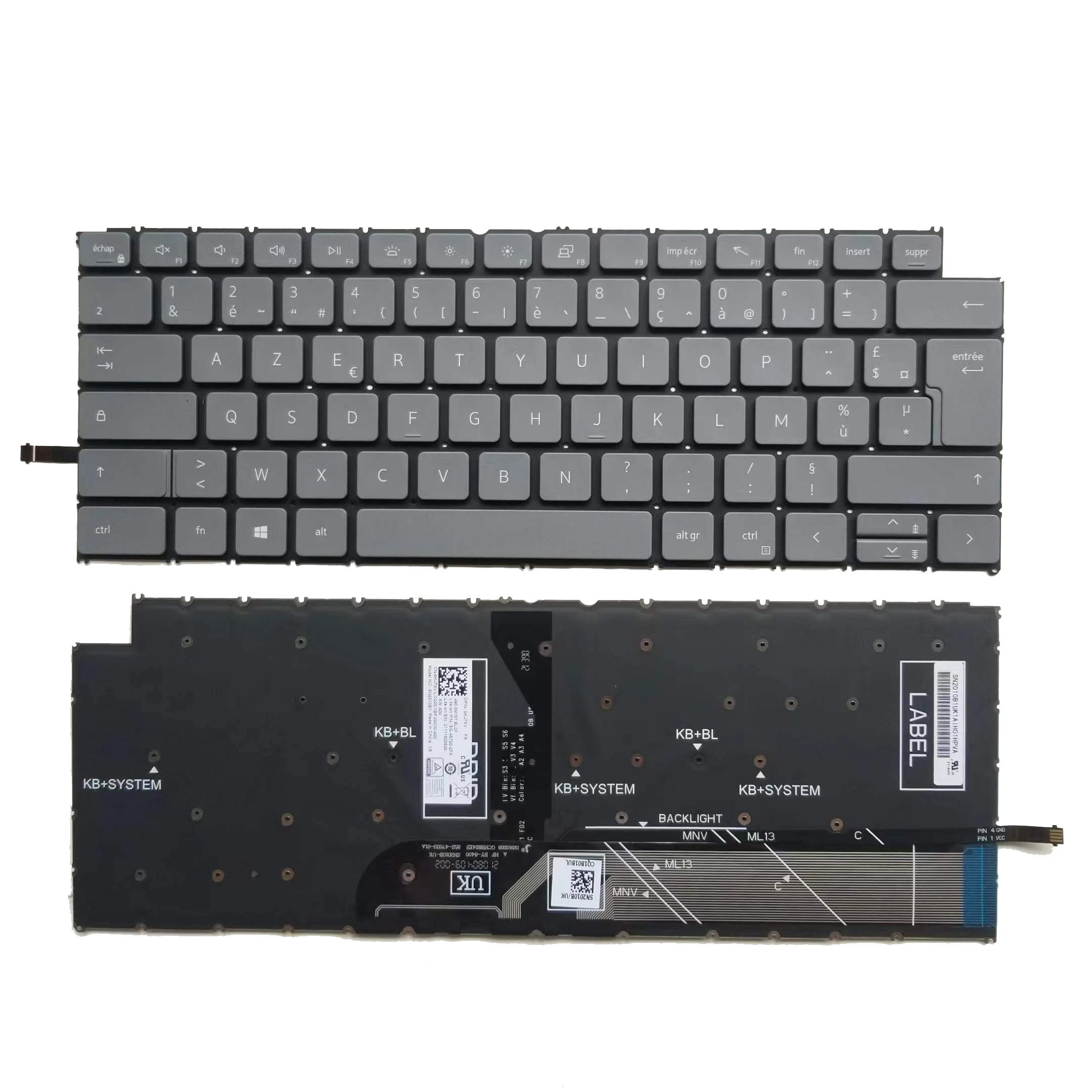 Nuova Tastiera Francese Fr Per Dell Latitude 14 3420 3320 3330 3430 Vostro 5310 5320 5410 5415 Con Retroilluminato Okj7Xv Sn2010B1