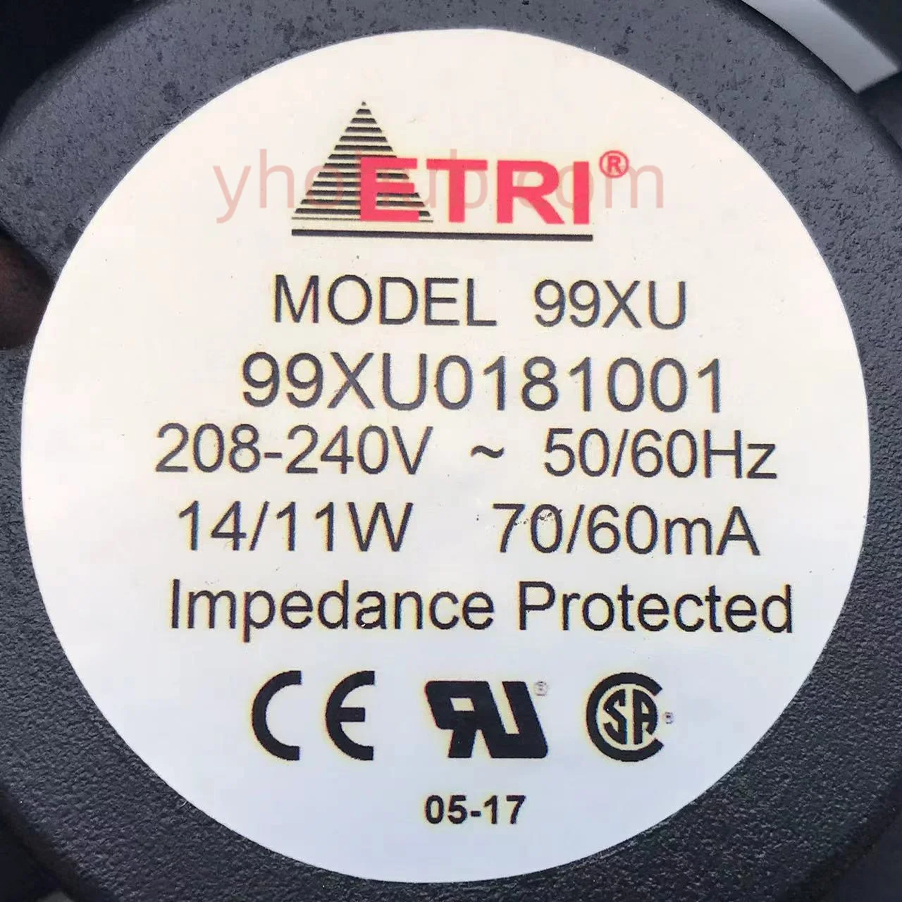 Etri 99xu 99xu0181001 ac 240v 70ma 92x92x25 mm Ventilador de Refrigeração do Servidor de Pinos - Imagem 2
