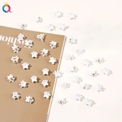 Colorful Flower Hair Clips - Set of 50 Cute Mini Hair Styling Accessories - Size fits all (White - 4)