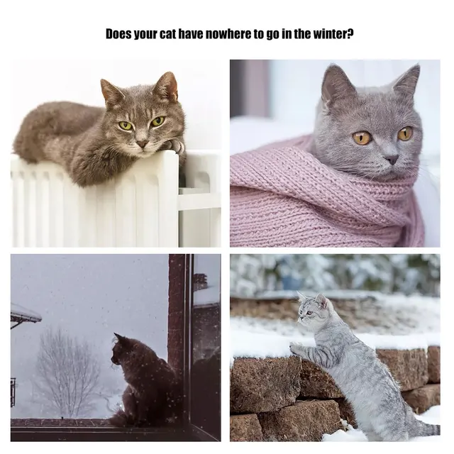 2PCS/1PCS Pet Cat Animal Hammock Luxury Radiator Bed Hanging Winter Warm Fleece Basket Hammocks Metal Iron Frame Sleeping Bed 6