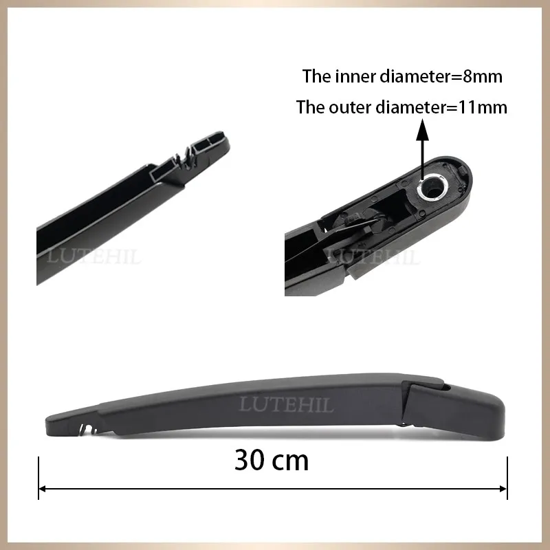 Wiper 12" Rear Wiper Blade & Arm Set Kit For Nissan Pathfinder R52 2013 2014 2015 2016 2017 Windshield Windscreen Rear Window 3