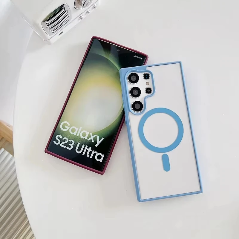 Magnetic Transparent Wireless Charging Phone Case with Matte Finish