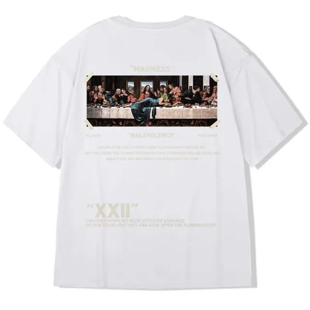 ZAZOMDE 2022 New High Street T Shirt Streetwear Men Hip Hop Printed T-Shirts Summer Hot Sale Harajuku Cotton Tee Male Loose Tops White