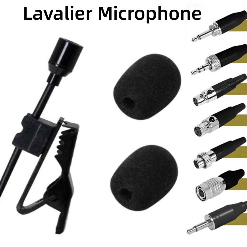 

1.2m Omnidirectional Microphone Hot-Sale Lavalier Lapel Clip Mic 3.5mm 3Pin 4-Pin XLR Mini Audio Mic For Wireless System Lecture