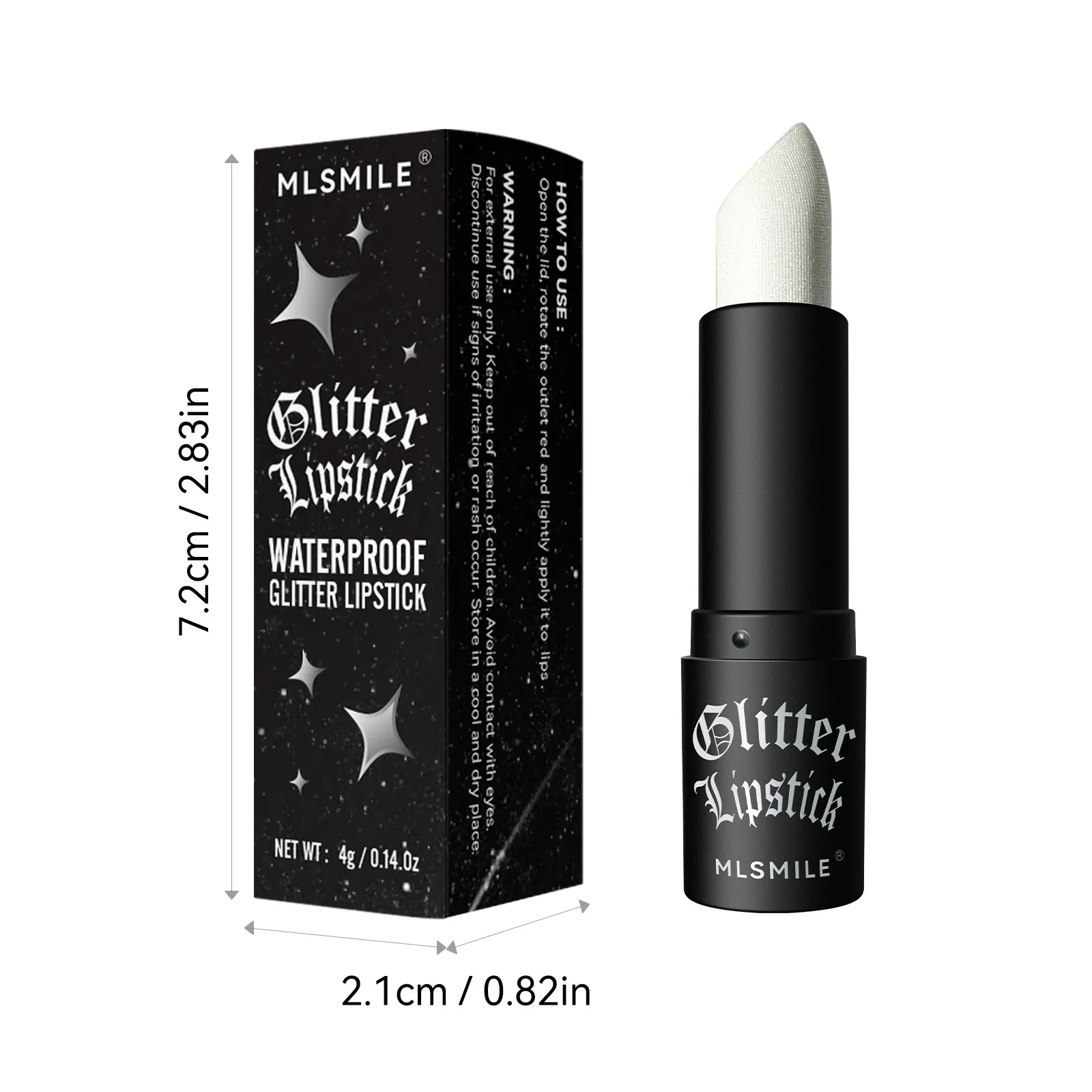 7Colors Glitter Lipstick Waterproof Long Lasting Diamond Pearlescent Metallic Lipstick Black Lipgloss Women Lips Makeup Cosmetic - 4