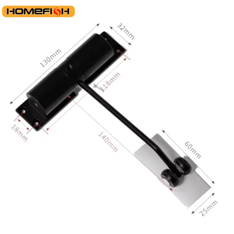 Automatic Door Closer Adjustable Silence Double Spring Self-Closing Hinged