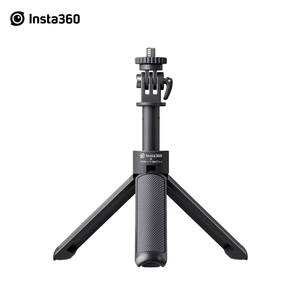Vue rapprochée du mécanisme de verrouillage du mini trépied Insta360
