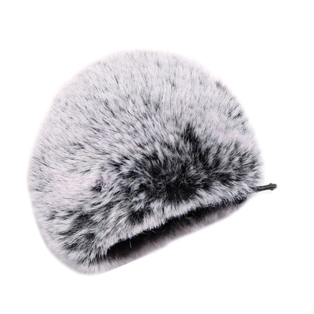 

Furry Blowout Proof Mic Cover Plush Microphone Cover for Ambience Reduction