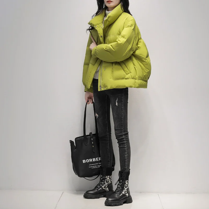 

2023 New Winter Jacket Women's Parkas Thicken Overcoat Parka Down Coat Bread Clothes Korean Version Fashion Loose Outwear A39