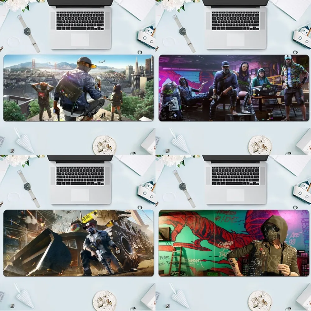 W-Watch Dogs Mousepad Large Gaming Compute Gamer Pc Keyboard Mouse Mat