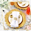 50Pcs Charger Plates, Round Gold Salad Reef Plate for Dinner Plates,Wedding,Party Elegant Decoration 3