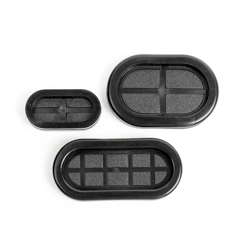 Oval rubber blanking grommets double side closed blind plug bungs for cable wiring 13-60mm