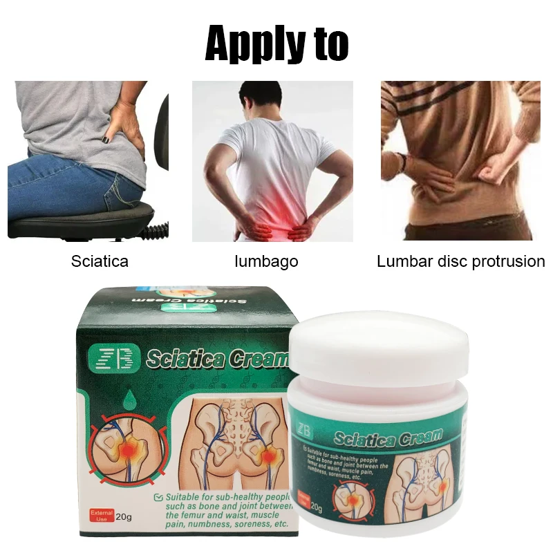 20g Sciatica Ointment Body Joint Wrist Neck Back Pain Relief Dressing Arthritis Rheumatism Lumbar Herniation Analgesic Cream knee pain relief cream pain relief cream skin care ointment