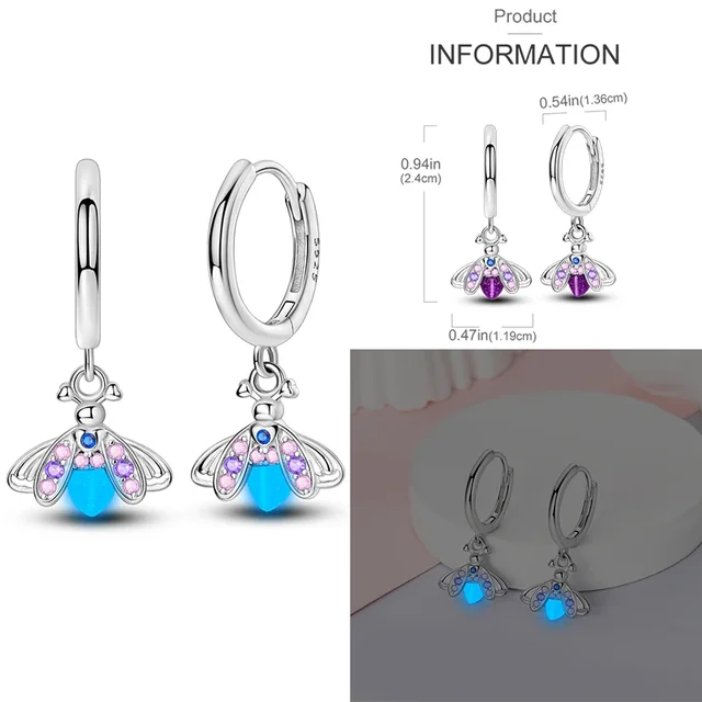 925 Silver Star Round Hoop Earrings Colorful Zirconia Sterling Geometry Circle Four Leaf Clover Earrings for Women Jewelry Gift