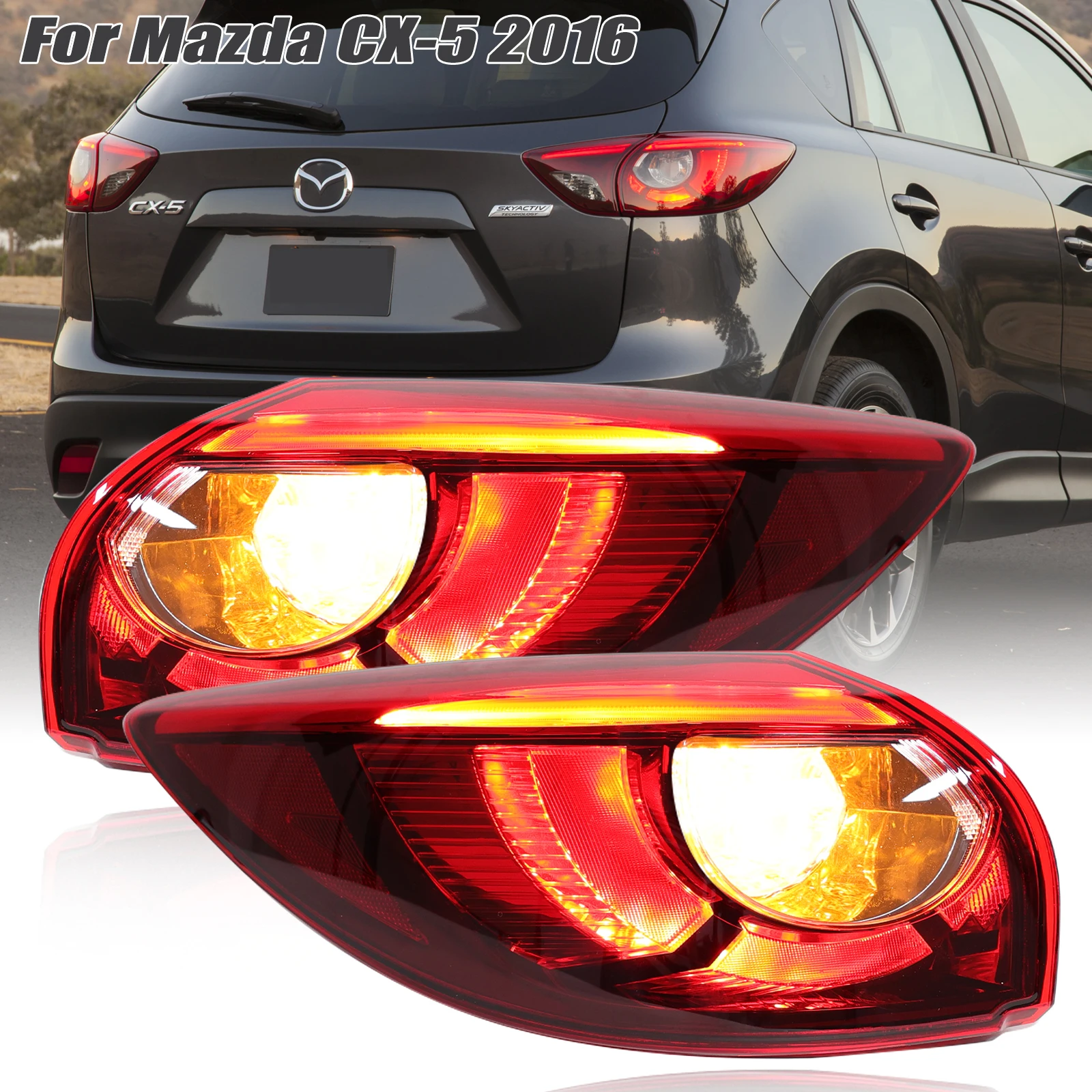 

Outer LED Tail Brake Light Assembly for Mazda CX-5 2016 EU /US Version Driving Turn Signal Lamp Car Assembly Part Waterproof