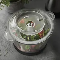 Broyeur électrique extra puissant, multi-broyeur Flash Chacker 500W 2L, broyeur universel électrique avec récipient en verre, machine de cuisine universelle, mixeur pour aliments pour bébés, noix, légumes, fruits, viande 4