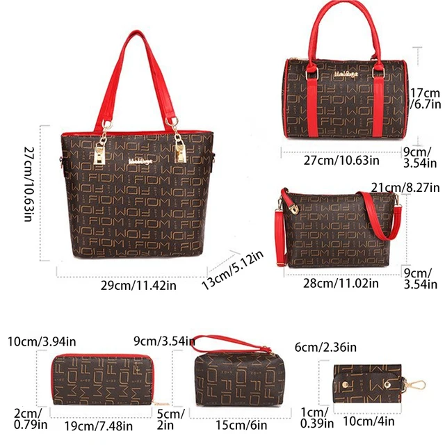 3012-acf7be.jpg 6-Piece Women's Handbag Set & Shoulder Tote Set by Pahajim