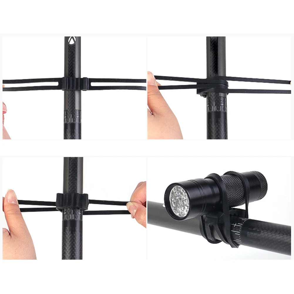 Support De Feu Arrière Vélo - Sangle En Silicone Réglable, Angle 45° - Fixation Stable Pour Éclairage Vélo