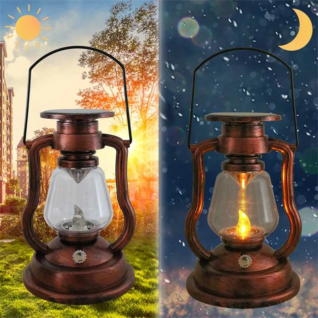 Retro Vintage Camping Hanging Lanterns Battery Led Flame Warm Light Nature  Hike For Fishing Tent Camping Equipment - AliExpress