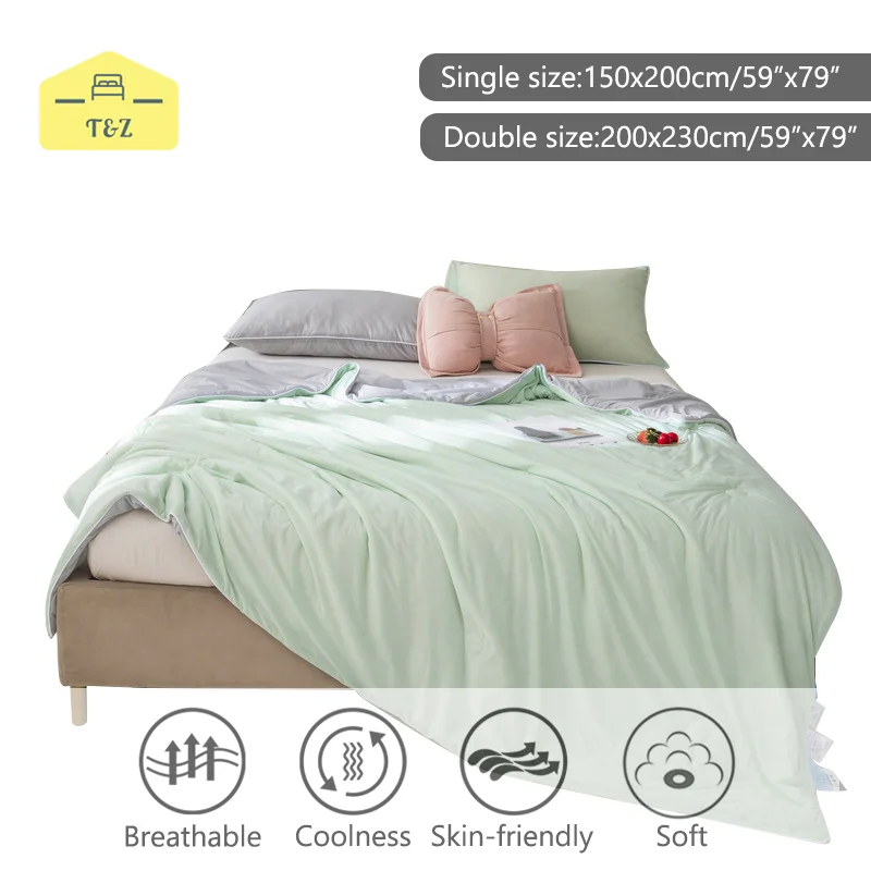 

Cooling Blankets Smooth Air Condition Comforter Lightweight Summer Quilt with Double Side Cold & Cooling Fabric ComforterDuvets