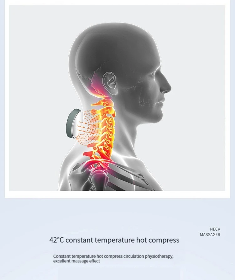 Neck Massage Intelligent Charging Heating Hot Pressing Magnetic Pulse Fashion Multi User Usage Portable Pulse Neck Massager 12
