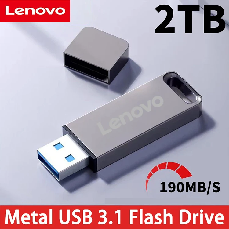 Lenovo 2Tb Metal U Disk Pen Drive Portatile 1Tb Ad Alta Velocità Usb 3.1 Interfaccia Di Tipo C Impermeabile 1Tb 512Gb Memoria Usb Flash Disk
