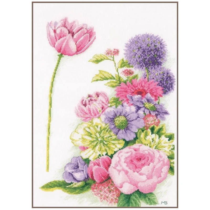 

Brilliant Flowers Patterns Counted Cross Stitch DIY 11CT 14CT 16CT 18CT DIY Cross Stitch Kits Embroidery Needlework Sets Crafts