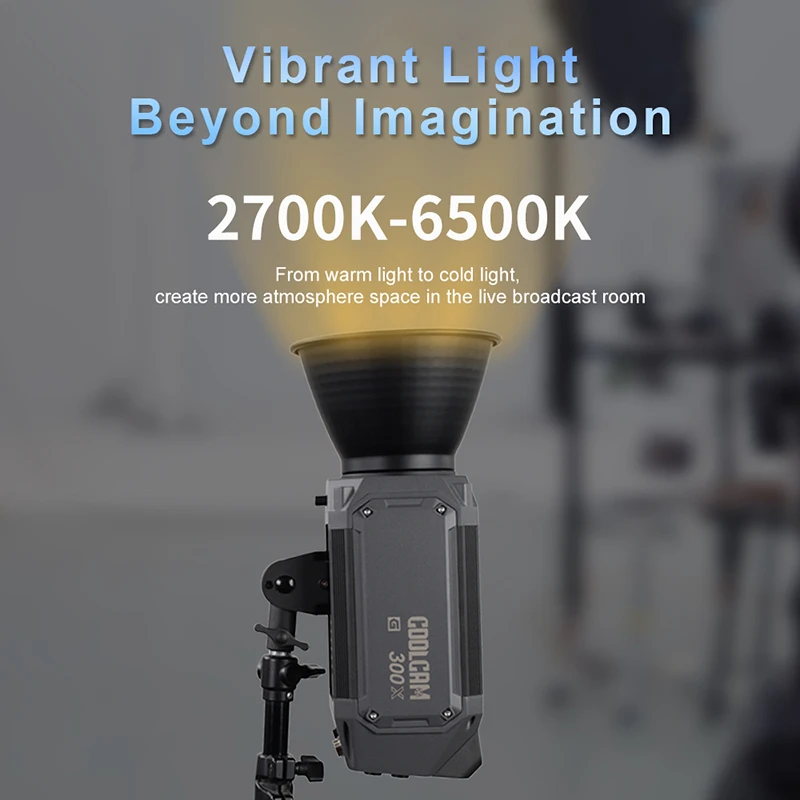 310W max APP and DMX Controlled Bi-color Coolcam 300X (G) Professional monolight style fill light high brightness for live strea
