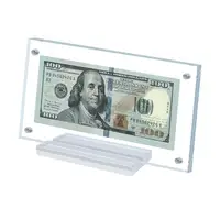 Acrylic Desktop Banknote Display Frame Transparent Paper Currency Collection Stand Frame For Collectors Ticket Protector 1