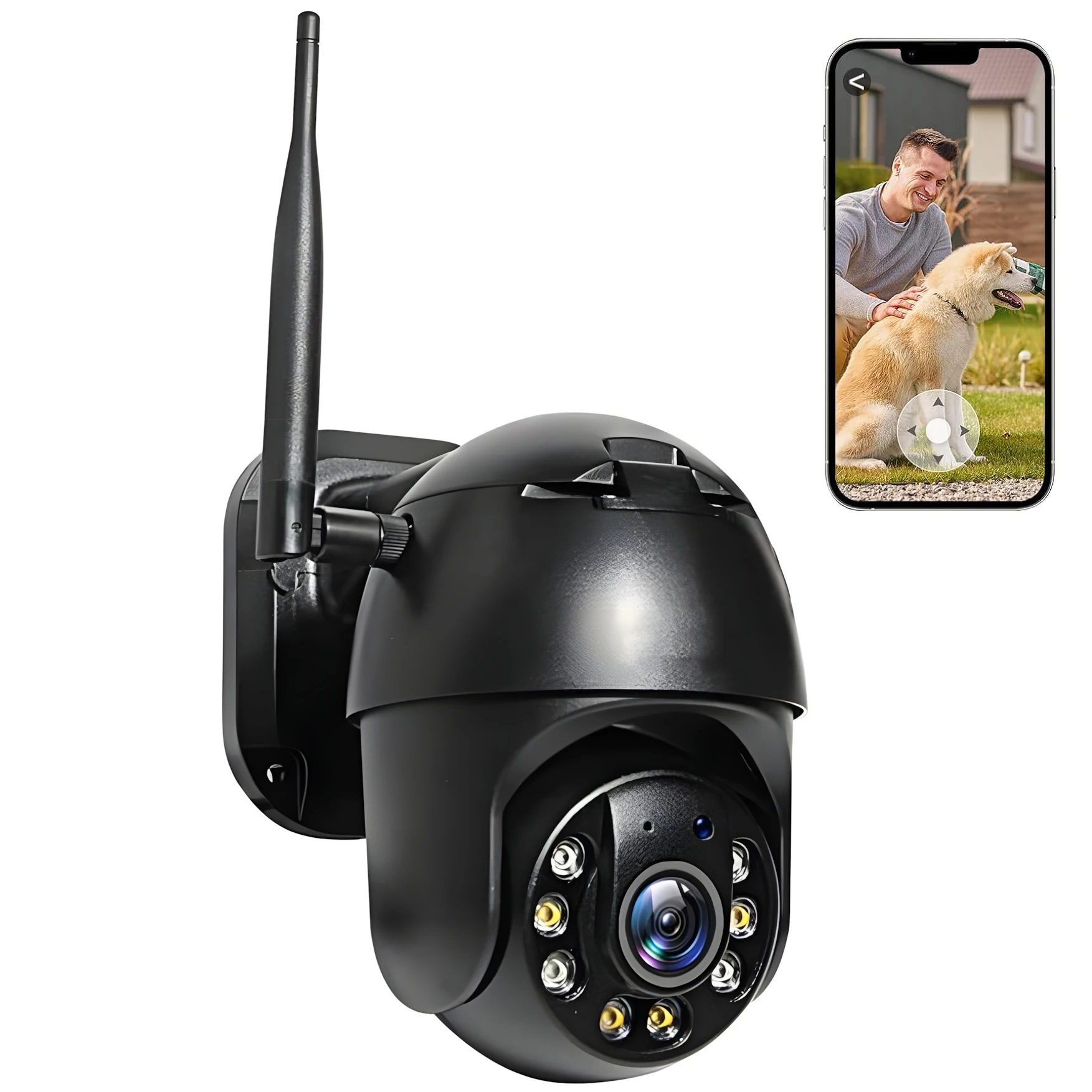 iCSee APP 1080P Wifi Güvenlik Kamerası Açık Kablosuz Otomatik Takip PTZ IP Kamera Renkli Gece Görüş Video Gözetim Kameraları