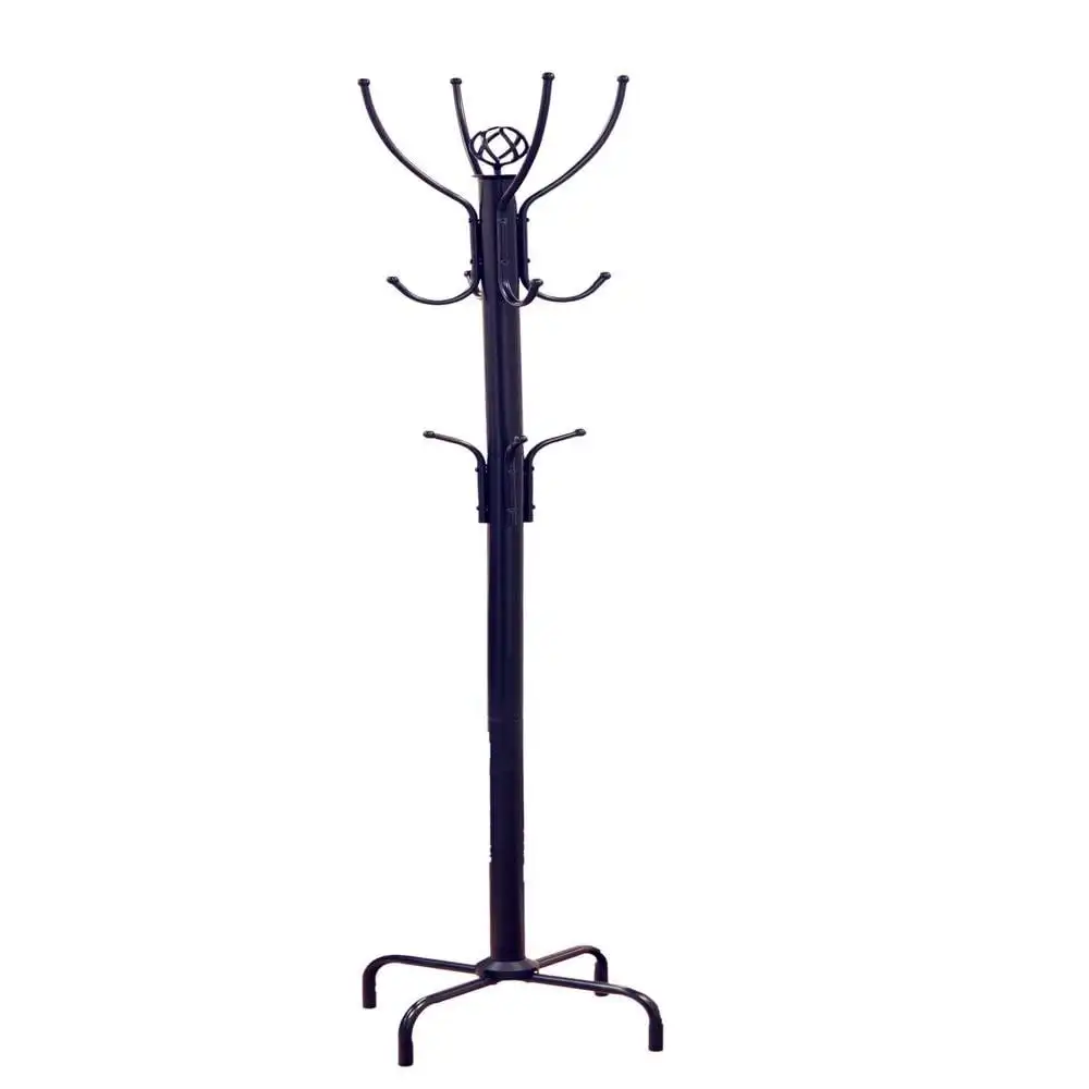 

Home Craft 12-Hook Metal Coat Rack clothing rack , Black