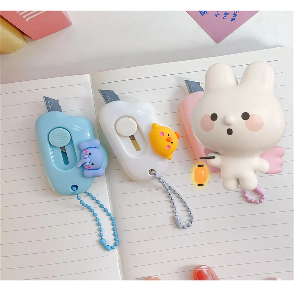 Cute Mini Utility Knife Retractable Letter Opener Portable Carton Opener Paper Cutting Tool School Office utility knife paper cutter box cutter cutting knife paper cutting knife box opener