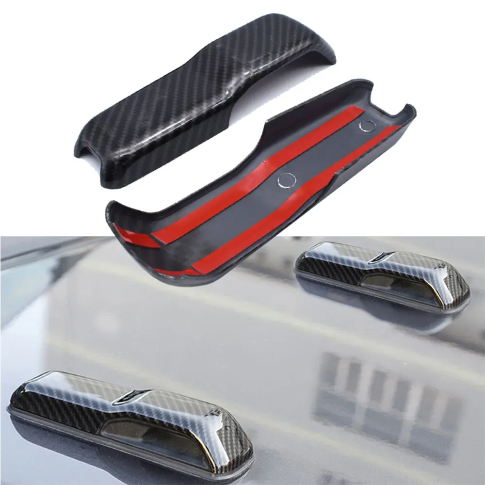 2 Pz Per Jeep Wrangler Jl 18 + Gladiator Jt 20 + Cofano Motore Auto Cerniera Copertura Adesivo Cap Trim Decalcomania Accessori Di Protezione
