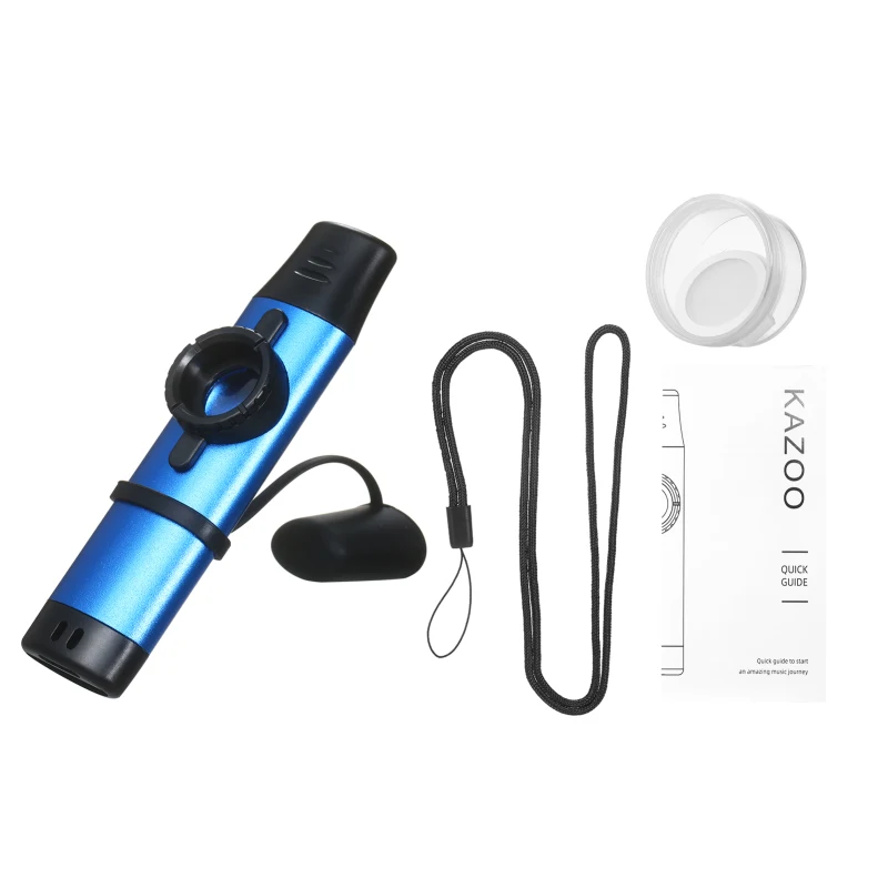 Aluminum Alloy Kazoo Woodwind Instrument Musical Instrument for Beginners Blue metal kazoos