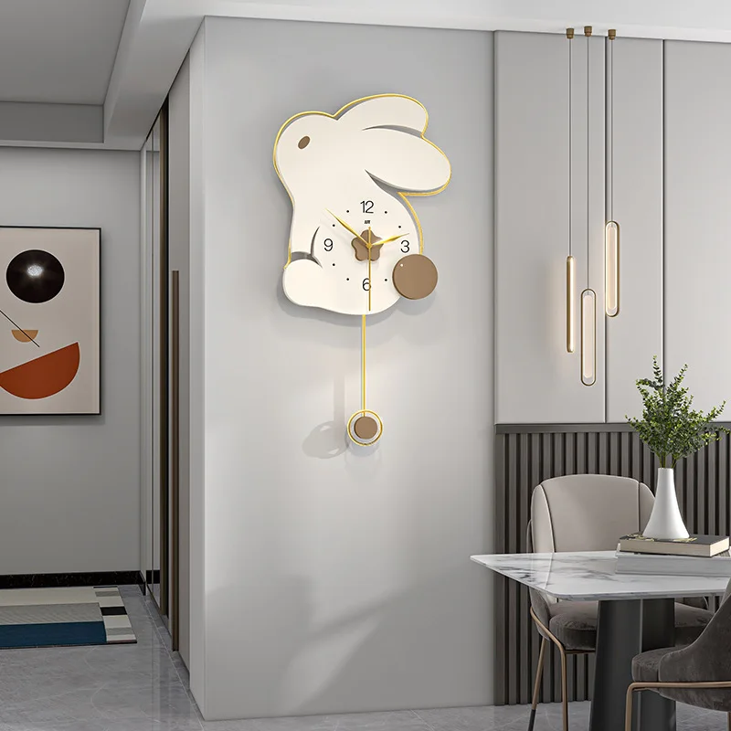 Creative Rabbit Wall Clock Living Room Fashion Restaurant Background Decoration Clock 2