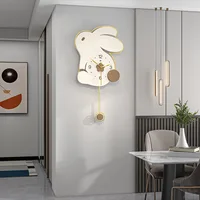 Creative Rabbit Wall Clock Living Room Fashion Restaurant Background Decoration Clock 2