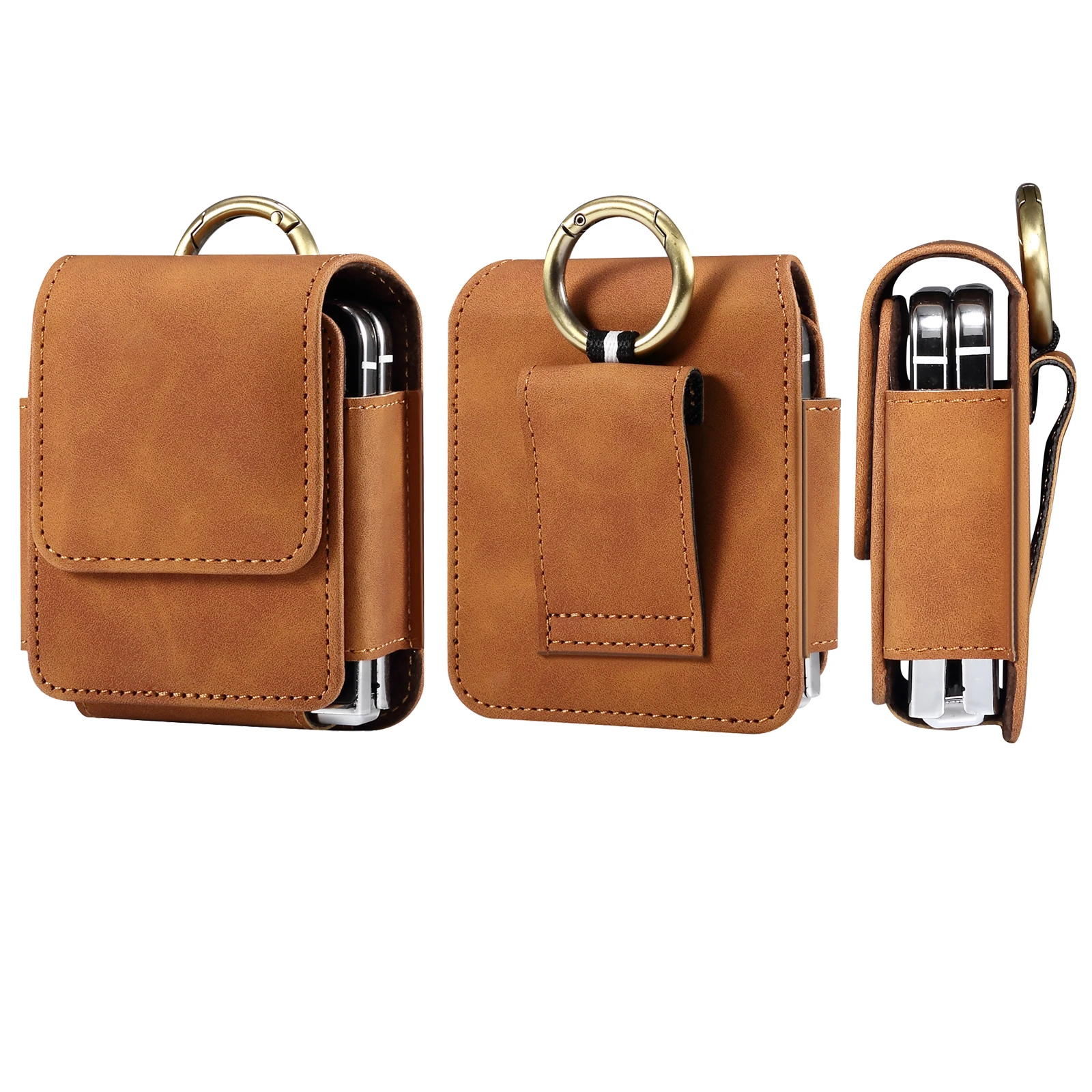 Leather Belt Clip Waist Bag | Men's Holster Pouch