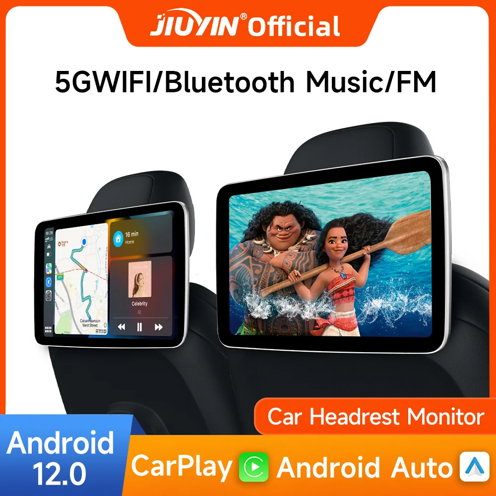 JIUYINCarScreensRearSeatMonitorHeadrestTVScreenAndroidAuto