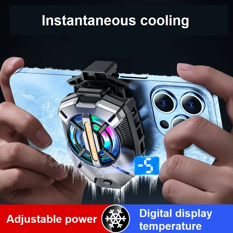 New Model FS09 Semiconductor Mobile Phone Cooler Radiator Cooling Back Clip Quiet Lightweight Digital Display Fast