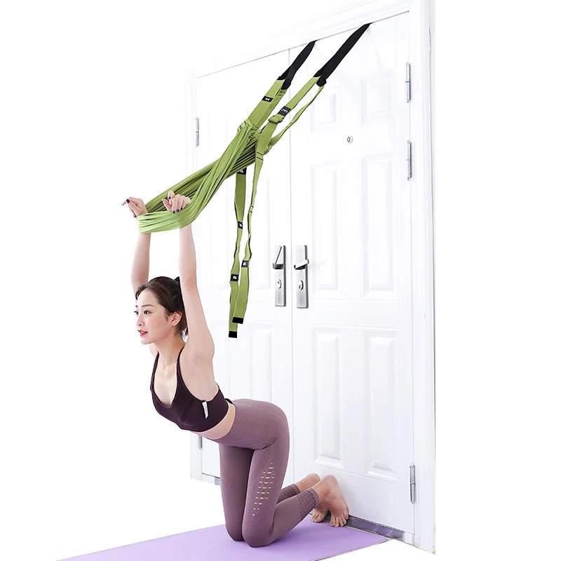Aerial yoga strap yoga strap yoga resistance bands Aerial Yoga Rope Straight Horse Crotch Open Elastic Yoga Belt Split Lower Waist Trainer Inverted Rope Pull Extension Belt