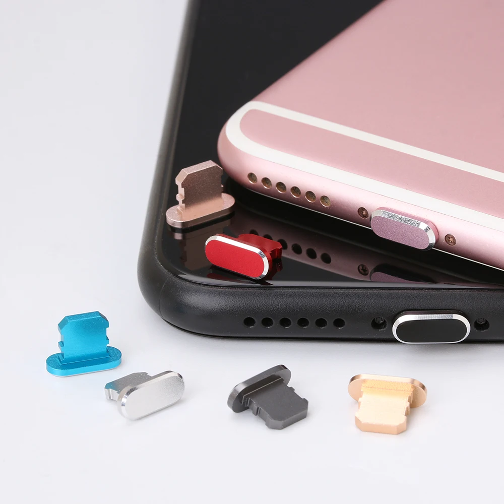 Metal Charger Port Anti-Dust Plug Stopper - Premium Phone Accessory Charging Cap Cover