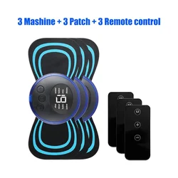 Compact EMS Electric Neck and Body Massager for Muscle Relaxation and Pain Relief (3pcs Set)