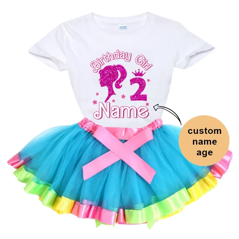 Rainbow Birthday Tutu Dress 5