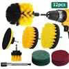 12pcs Electric Drill Brush Head Cleaning Household Universal Tools Floor Tile Polishing Kitchen Bathroom Car Wash Descaling Set 1
