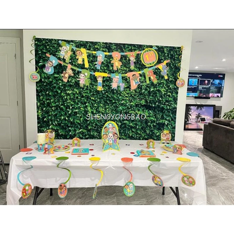 Photo Backdrop Green Leaves Grass Natural Lawn Party Birthday Newborn Baby Lover Wedding Studio Props